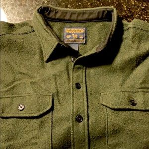 Heavy wool shirt jacket